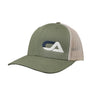 CA Tech USA Logo Snapback Hat - Green / Khaki