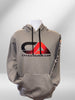 CA Logo American Red Black on Grey Hoodie Heavy Weight
