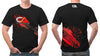 CA Tech USA - Red Tire Tracks on Black T-Shirt