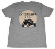 CA Tech USA Short Sleeve Shirt - Polaris RZR Circle - Grey