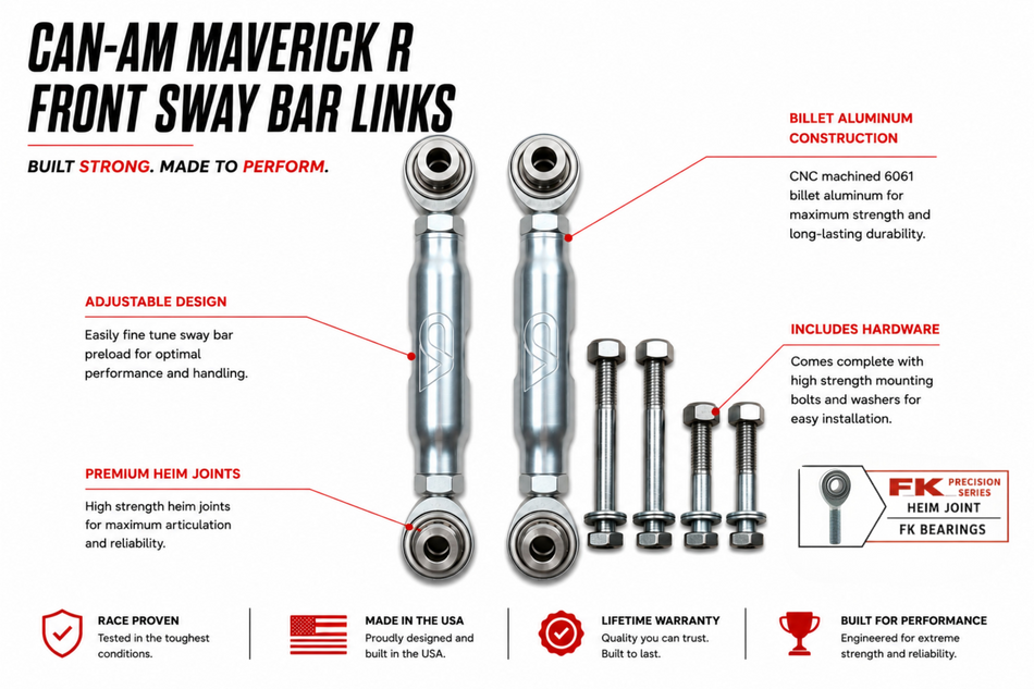 Can-Am Maverick R Front Sway Bar Links