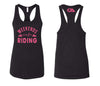 CA Tech USA Women's Tank Black with Pink Weekends are for Riding