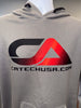 CA Logo American Red Black on Grey Hoodie Heavy Weight