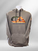 CA Logo American Flag Grey Hoodie Heavy Weight