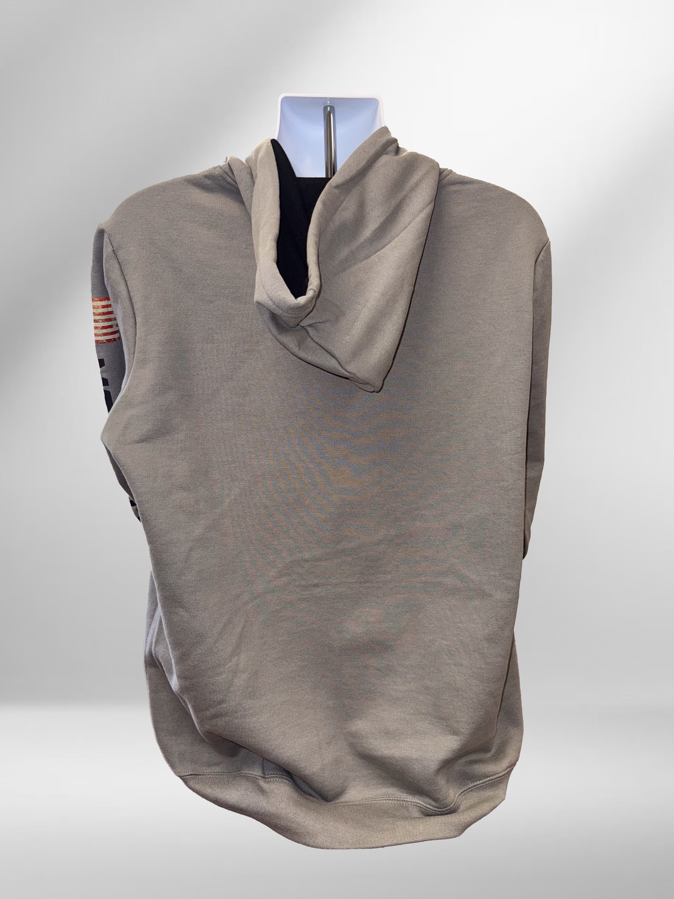 CA Logo American Flag Grey Hoodie Heavy Weight – CA Tech USA