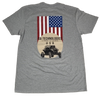 CA Tech USA Short Sleeve Shirt - Polaris RZR w/ Flag - Grey