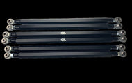 We produce a quality solid Billet aluminum radius rod to replace the weak factory pieces.  Our rods are machined from a solid piece of 1.25 Billet hex aluminum. That's right one and a quarter inch of solid Billet aluminum. These rods are larger than majority of similar products on the market, and sure to stand up to the abuse.